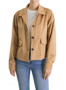 Giacca in camoscio con bottoni 